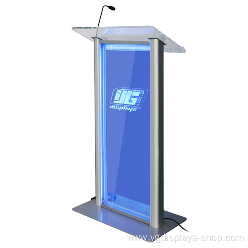 Clear acrylic LED lectern stand